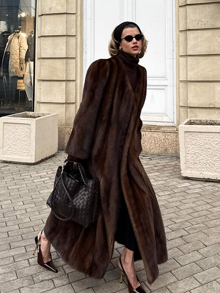 Women's Luxurious Faux Fur Coat