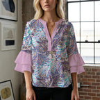 Women's Blouse with Beautiful Floral Design