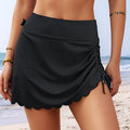 Women's Swim Skirt with Ruffles and Scalloped Edge