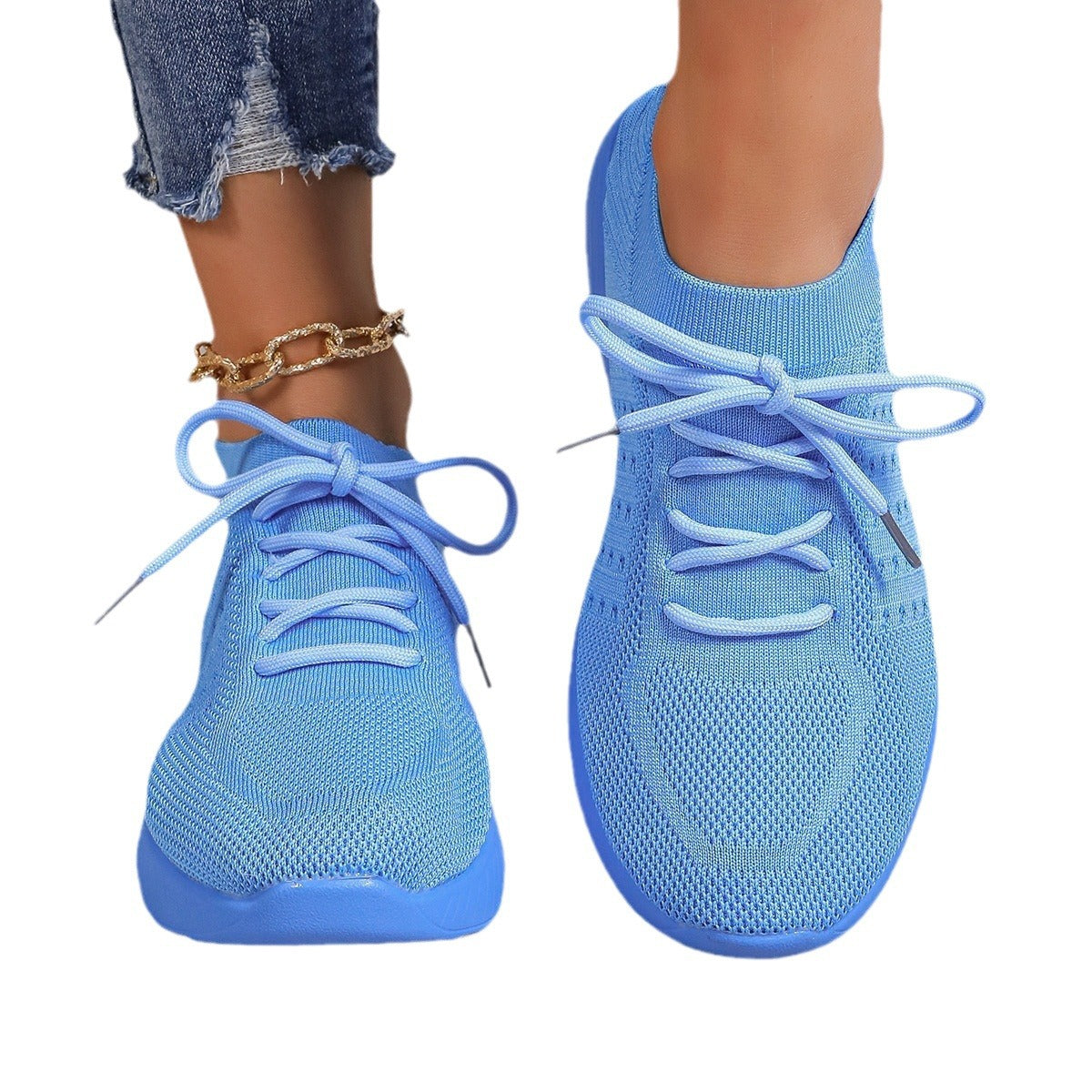 Women's Breathable Slip-On Sports Shoes with Flexible Upper
