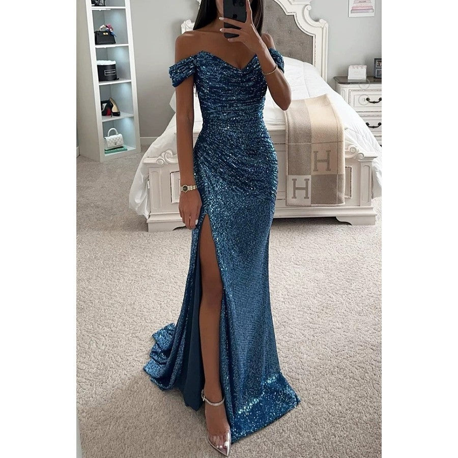 Women's Evening Dress with Shimmering Sequins