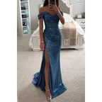 Women's Evening Dress with Shimmering Sequins