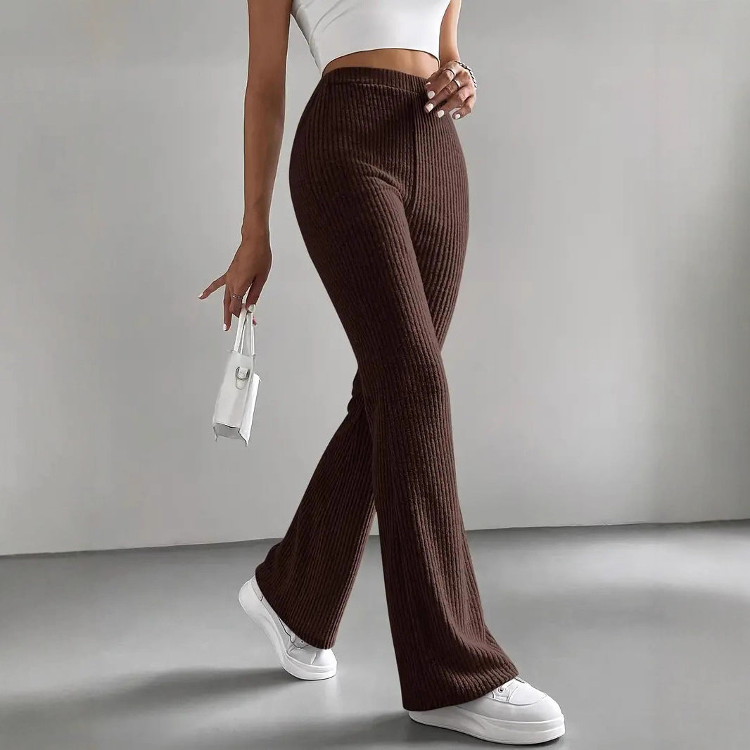 Women's High-Waisted Knit Pants