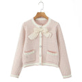 Women's Cardigan with Decorative Details and Shawl Collar