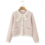 Women's Cardigan with Decorative Details and Shawl Collar
