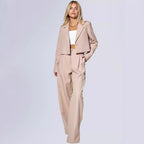 Women's Two-Piece Set with Cropped Blazer