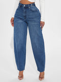 Women's Comfortable High-Waisted Wide-Leg Jeans
