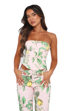 Women's Floral Bustier Top