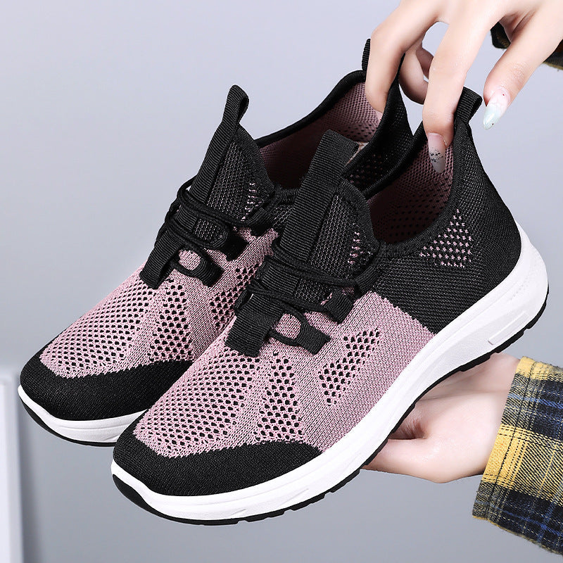 Women's Breathable Casual Sneakers with Quick-Lace System