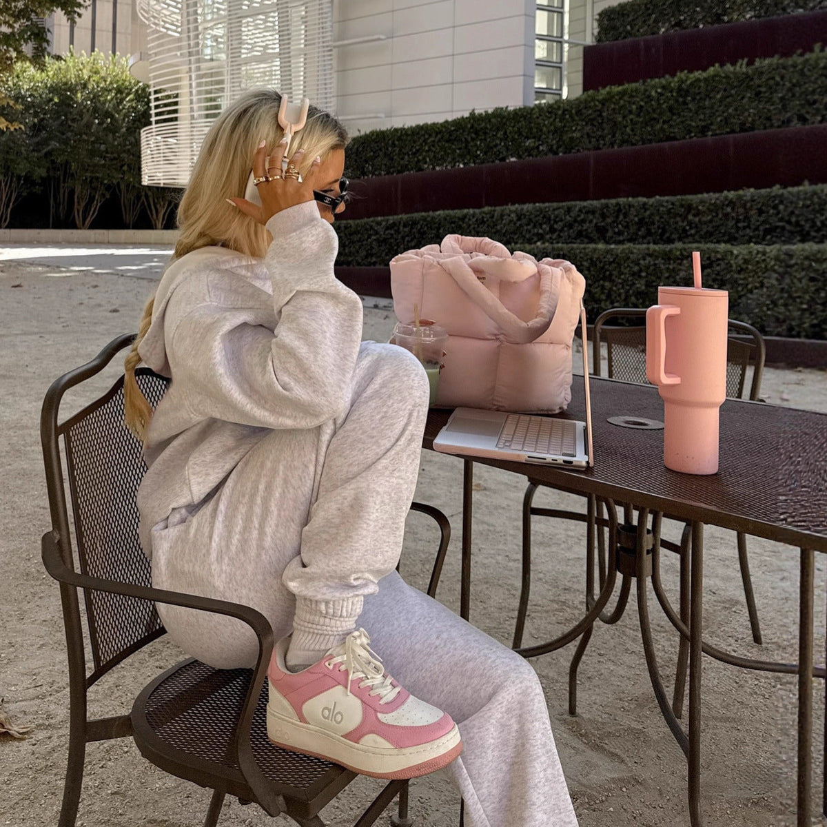 Women's Hoodie and Jogger Set with Kangaroo Pocket