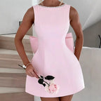 Women's A-Line Cocktail Dress with Bead Embellishment
