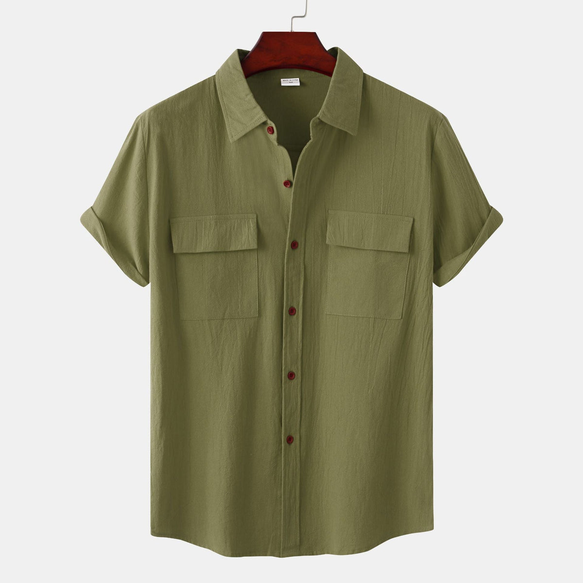Women's Short-Sleeve Shirt with Practical Chest Pockets and Casual Structure