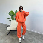 Women's Casual Two-Piece Set with Oversized Hoodie and Joggers