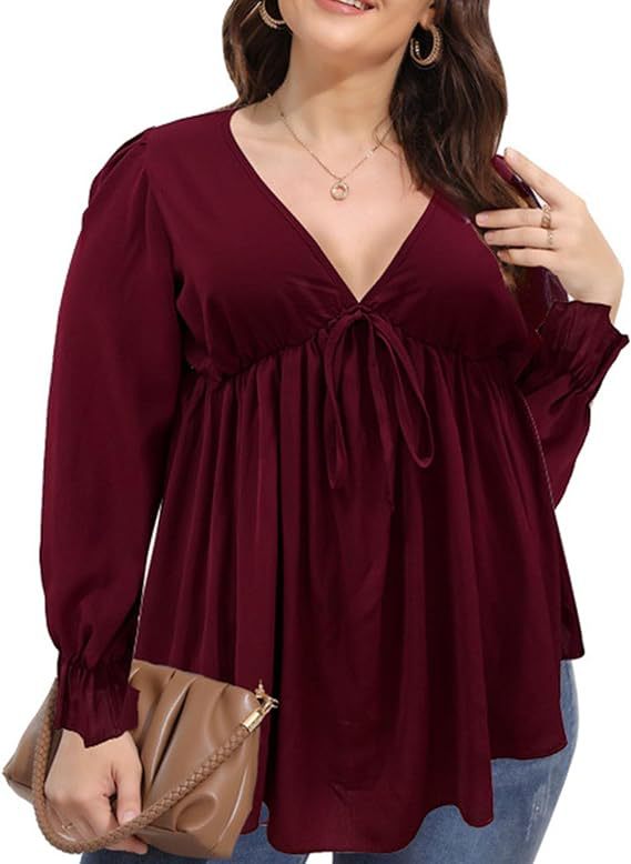 Women's Blouse with Elegant Ruffle Details and Trendy Print