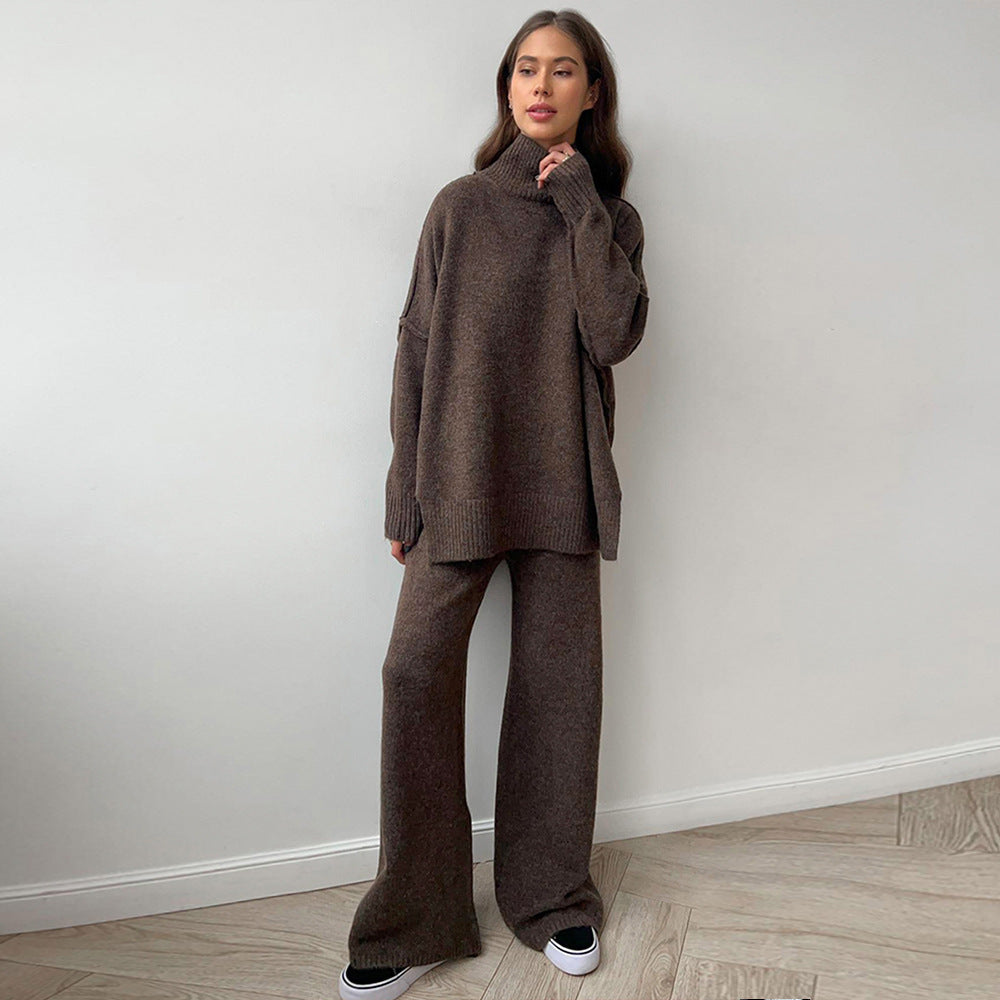 Women's Cozy High-Neck Knit Set