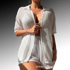 Women's Leisure Suit with Airy Knit Design