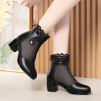 Women's Breathable Ankle Boots with Lace Trim