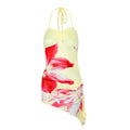Women's Floral Swimsuit with Asymmetrical Cut