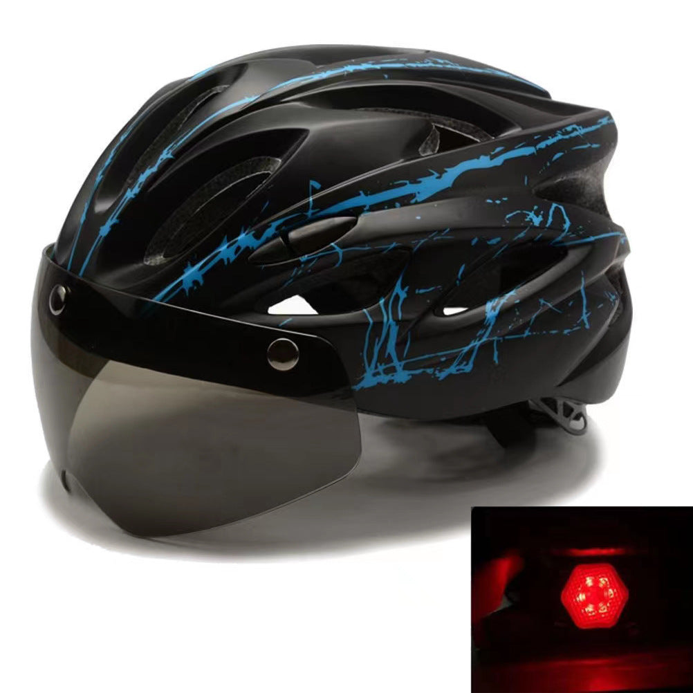 Bicycle Helmet with Integrated Sun Visor and Optimal Ventilation