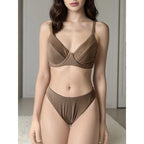 Women's Swim Set with Padded Top and High-Cut Legs