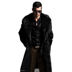 Women's Luxury Faux Fur Coat with Wide Lapel