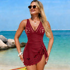 Women's Swimsuit with Cut-Outs and Wrap Design