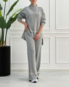 Women's Relaxing Lounge Set with Nostalgic Stripes