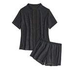 Women's Leisure Suit with Airy Knit Design