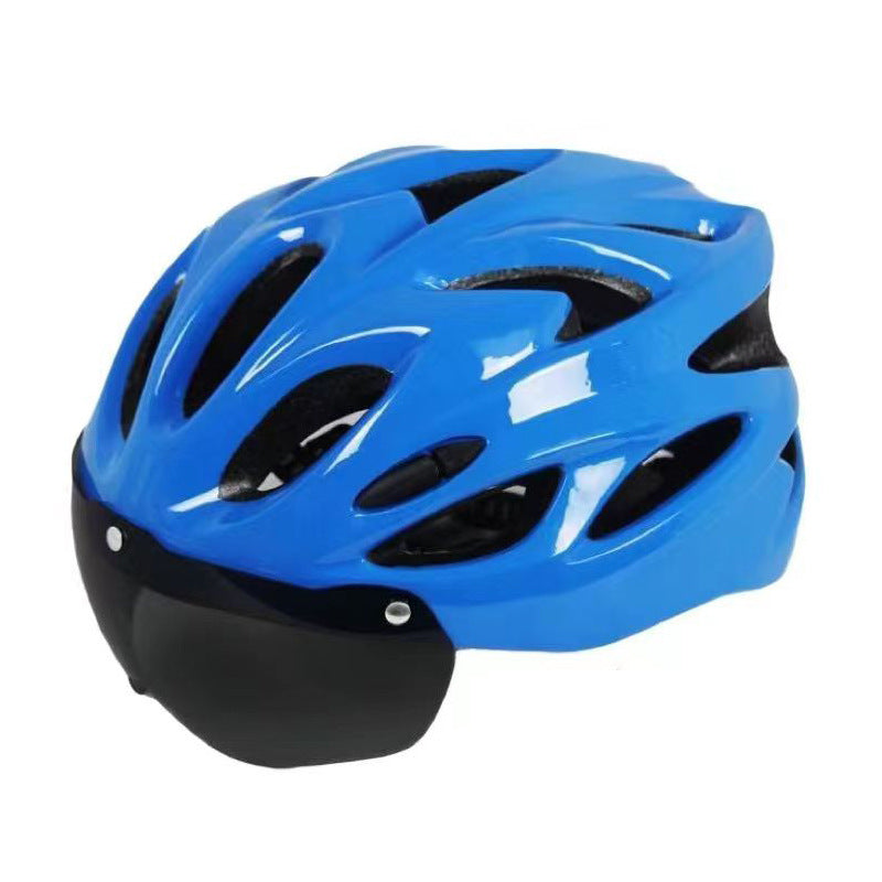 Bicycle Helmet with Integrated Sun Visor and Optimal Ventilation