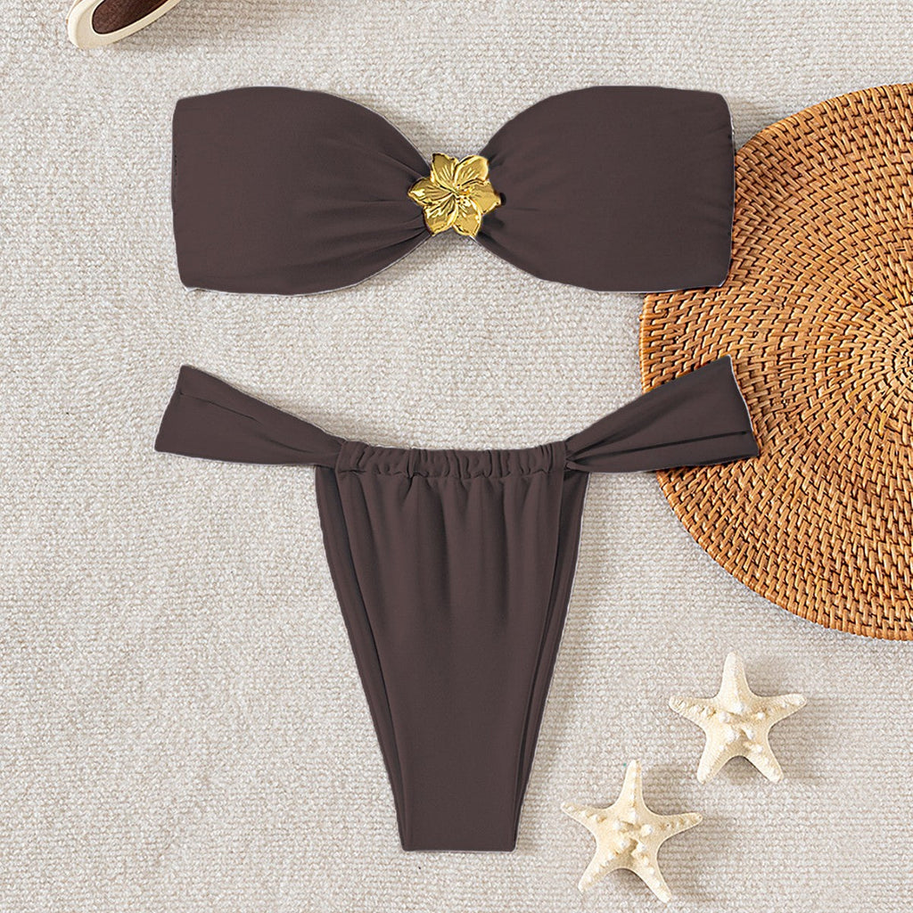 Women's Bandeau Bikini with Elegant Closure
