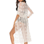 Women's Elegant Crochet Beach Cover-Up Jacket