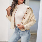 Women's Elegant Jacket with Floral Accents and Soft Fabric