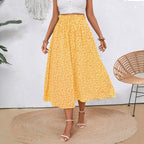 Women's Maxi Skirt with Floral Pattern