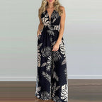Elegant Jumpsuit with Spaghetti Straps and High Side Slits