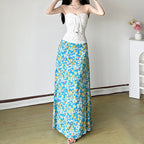 Women's Bandeau Top with Floral Pattern and Braided Detail