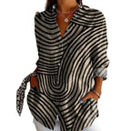 Women's Modern Shirt Blouse with Graphic Pattern