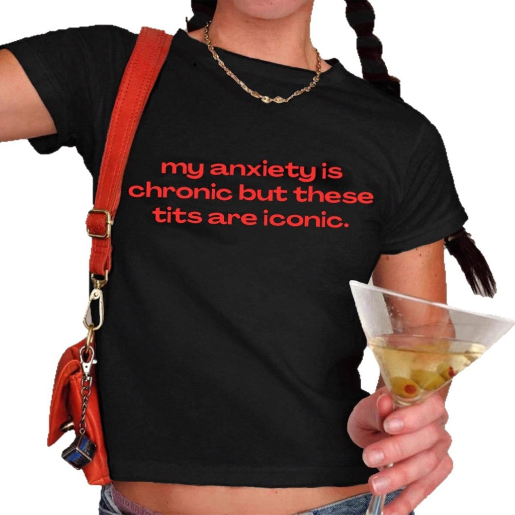 Women's Cropped T-Shirt with Inspirational Text and Slim Fit