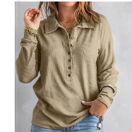 Women's Long-Sleeve Textured Shirt