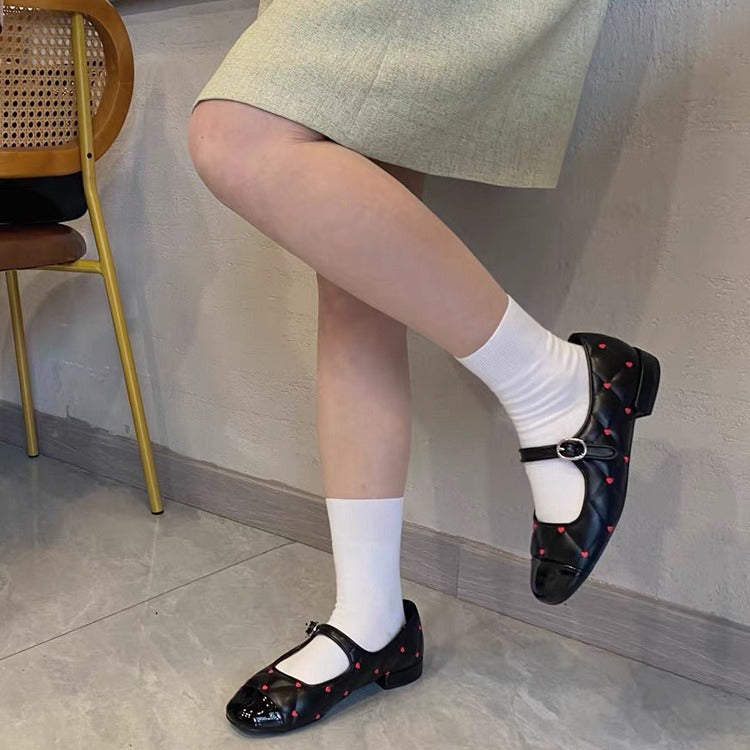 Women's Ballet Flats with Elegant Buckle Accent