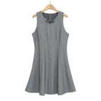 Women's Meeting Dress with Elegant Bow Detail and Flowy Cut