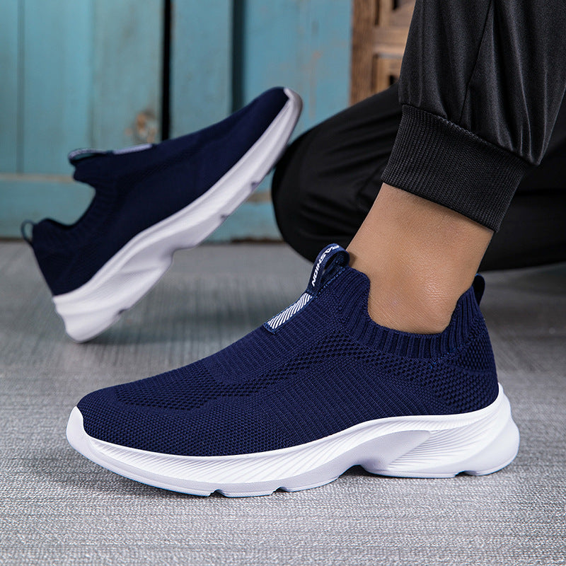 Women's Breathable Knit Sneakers with Elastic Entry