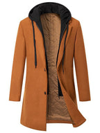 Women's Elegant Coat with Detachable Hood and Fleece Lining