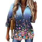 Women's Floral Print Shirt Blouse