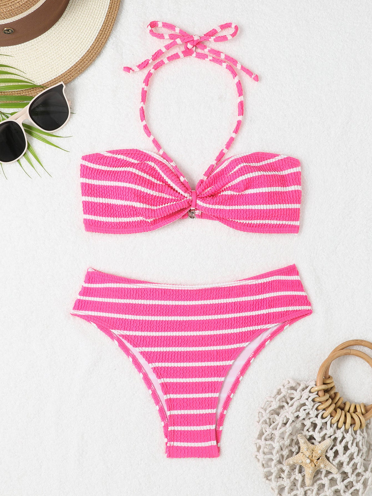 Women's Bandeau Bikini with Sophisticated Knot