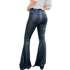 Women's Elegant Snake Print Flare Pants