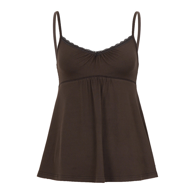 Women's Bustier Top with Lace Inserts