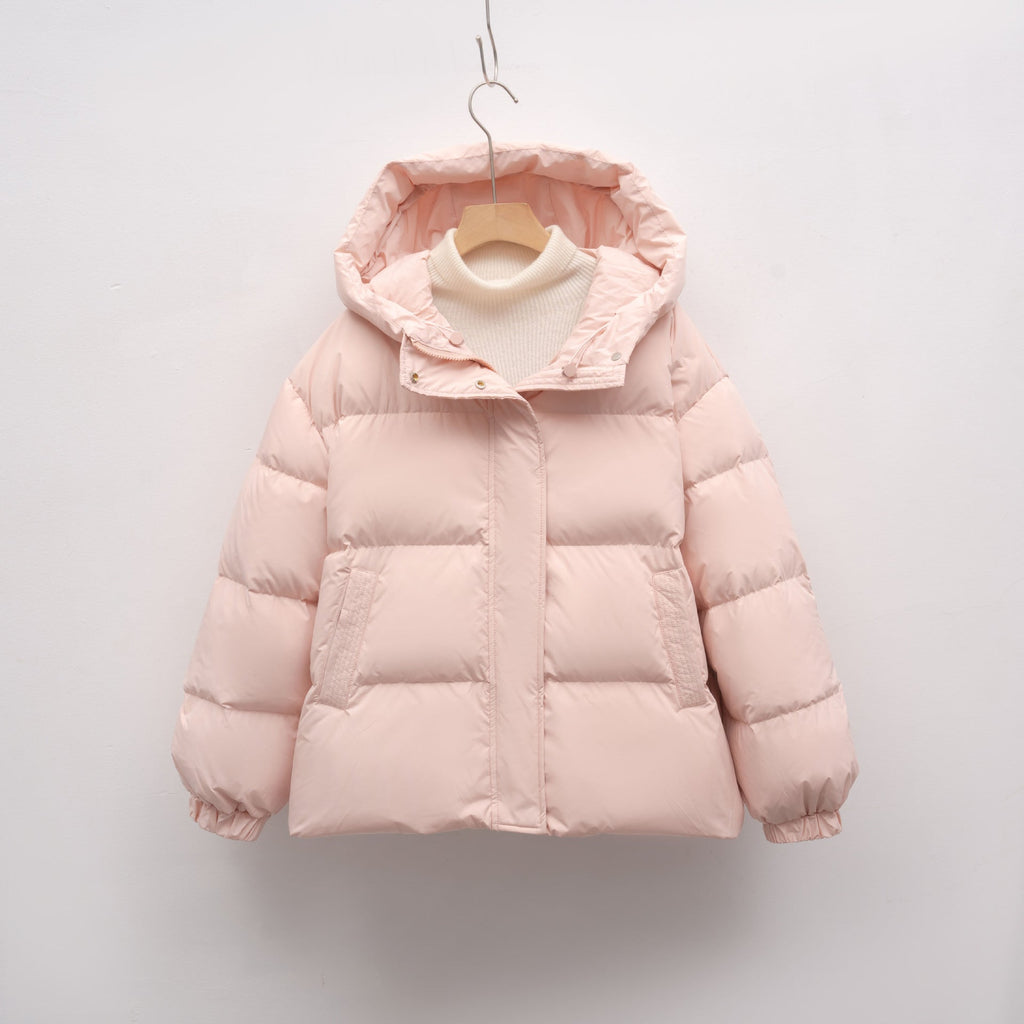 Women's Fashionable Winter Jacket with Voluminous Puff Sleeves