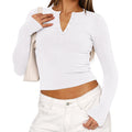 Women's Long Sleeve Button-Down Shirt, Slim Fit