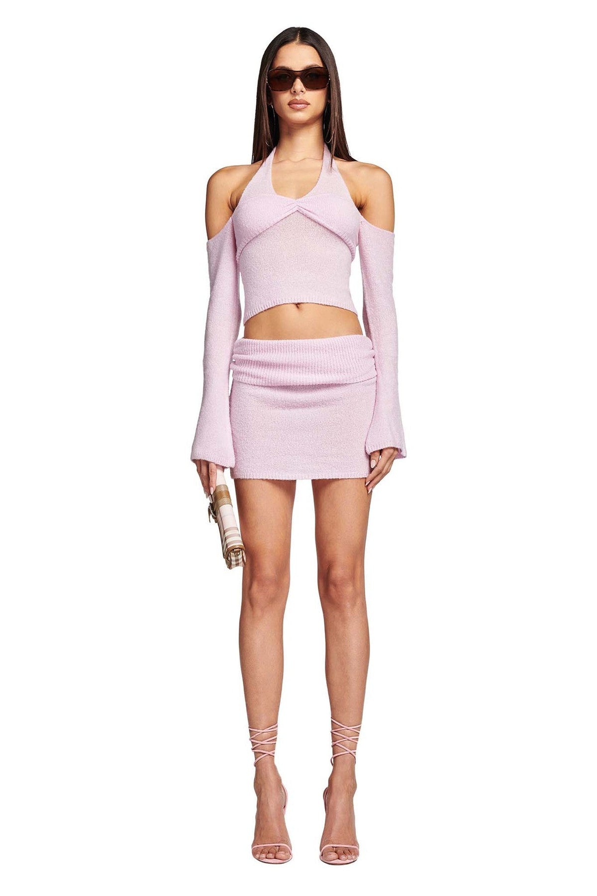 Crochet Crop Top and Mini Skirt Set