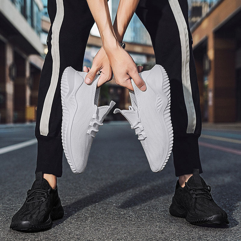 Women's Breathable Elastic Sneakers with Innovative Lacing